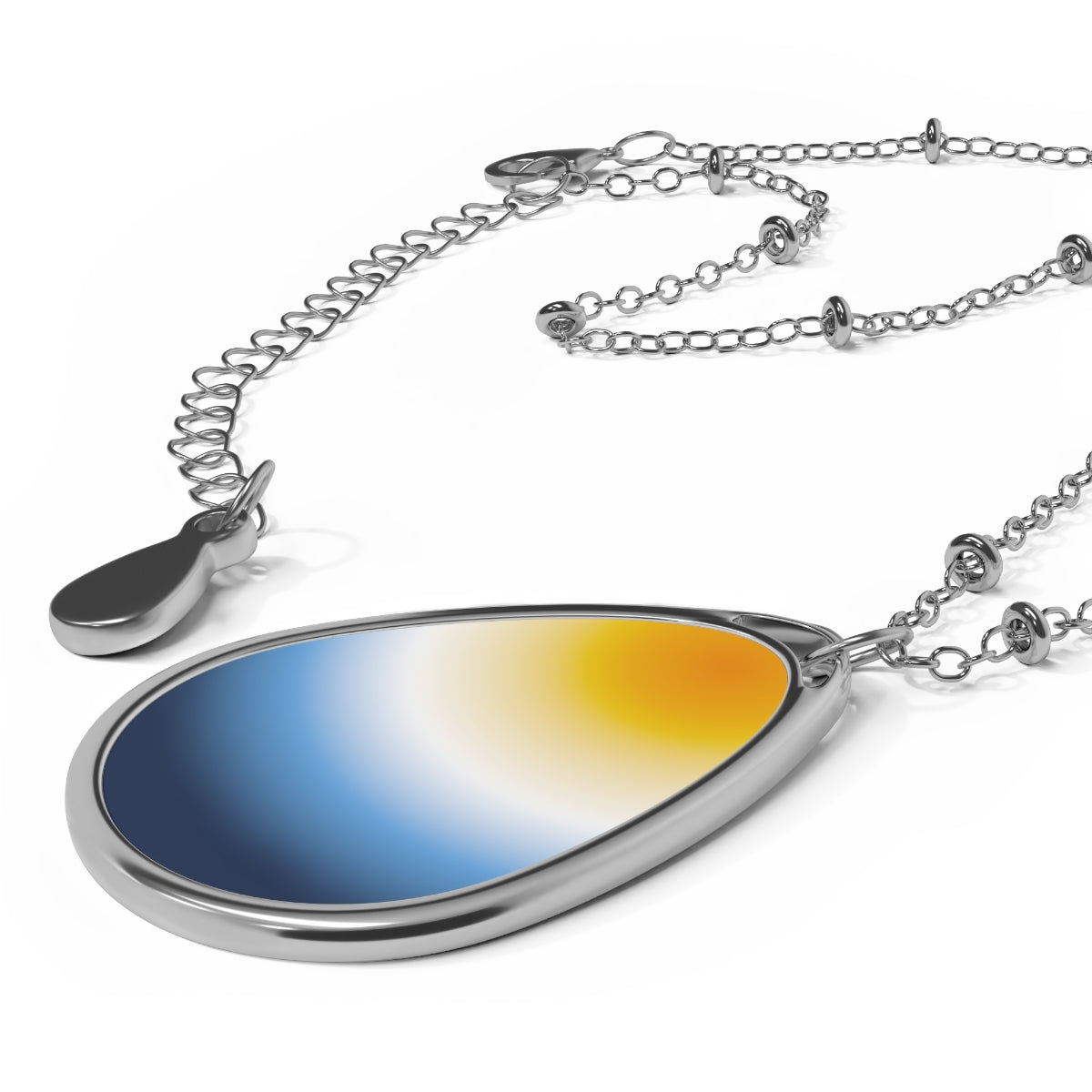 Aroace Gradient Oval Necklace | Choose Your Colourway Accessories ninjaferretart