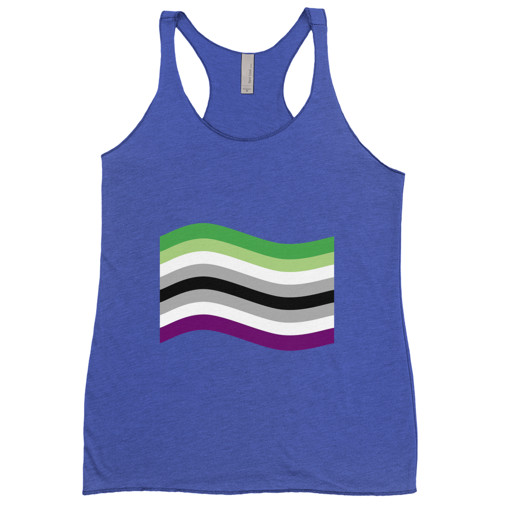 Aroace Pride Flag Fitted Racerback Tank Tops | Choose Your Flag Apparel ninjaferretart