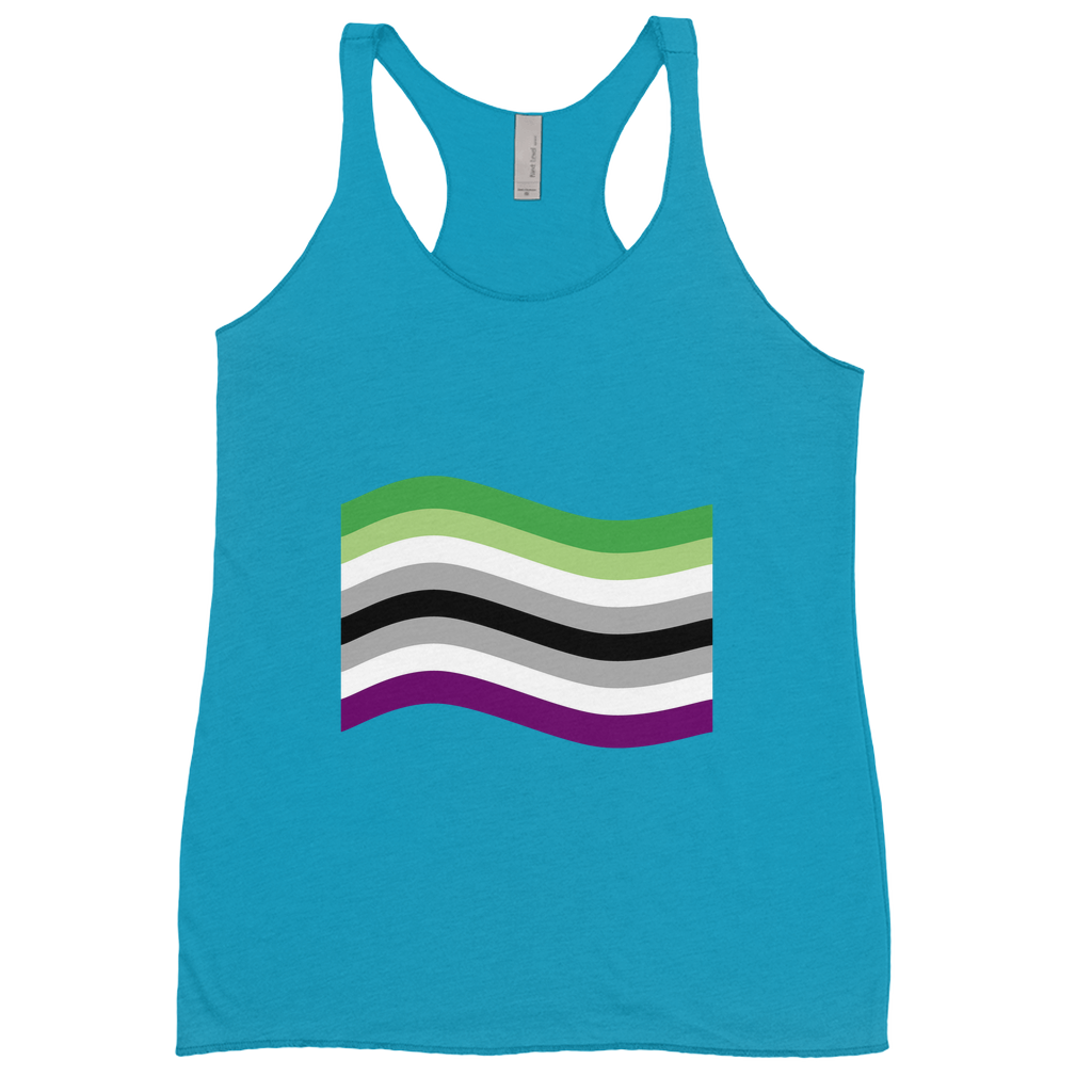 Aroace Pride Flag Fitted Racerback Tank Tops | Choose Your Flag Apparel ninjaferretart