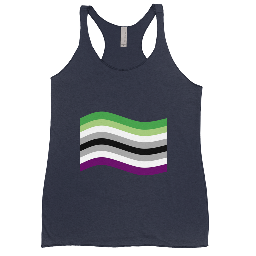 Aroace Pride Flag Fitted Racerback Tank Tops | Choose Your Flag Apparel ninjaferretart