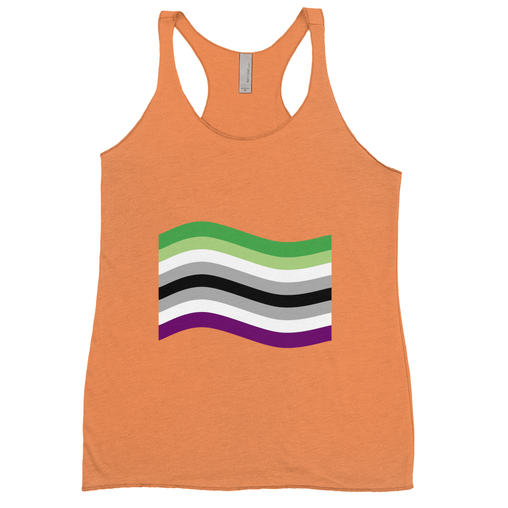 Aroace Pride Flag Fitted Racerback Tank Tops | Choose Your Flag Apparel ninjaferretart