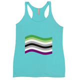 Aroace Pride Flag Fitted Racerback Tank Tops | Choose Your Flag Apparel ninjaferretart