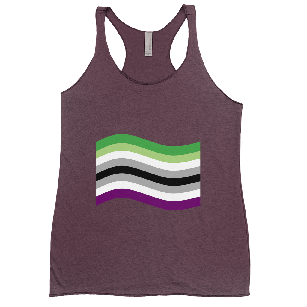 Aroace Pride Flag Fitted Racerback Tank Tops | Choose Your Flag Apparel ninjaferretart