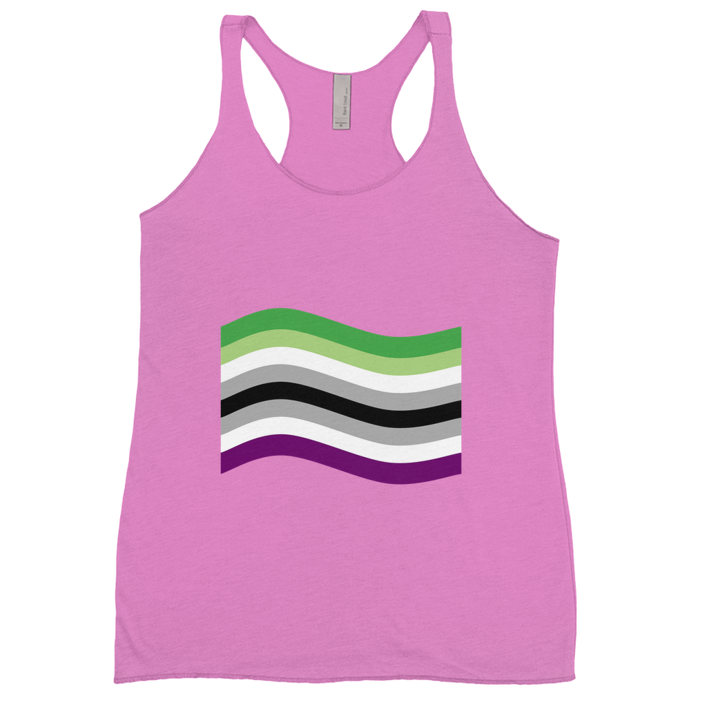 Aroace Pride Flag Fitted Racerback Tank Tops | Choose Your Flag Apparel ninjaferretart