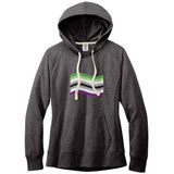 Aroace Pride Flag Fitted Re-Fleece Hoodie | Choose Your Flag Apparel ninjaferretart