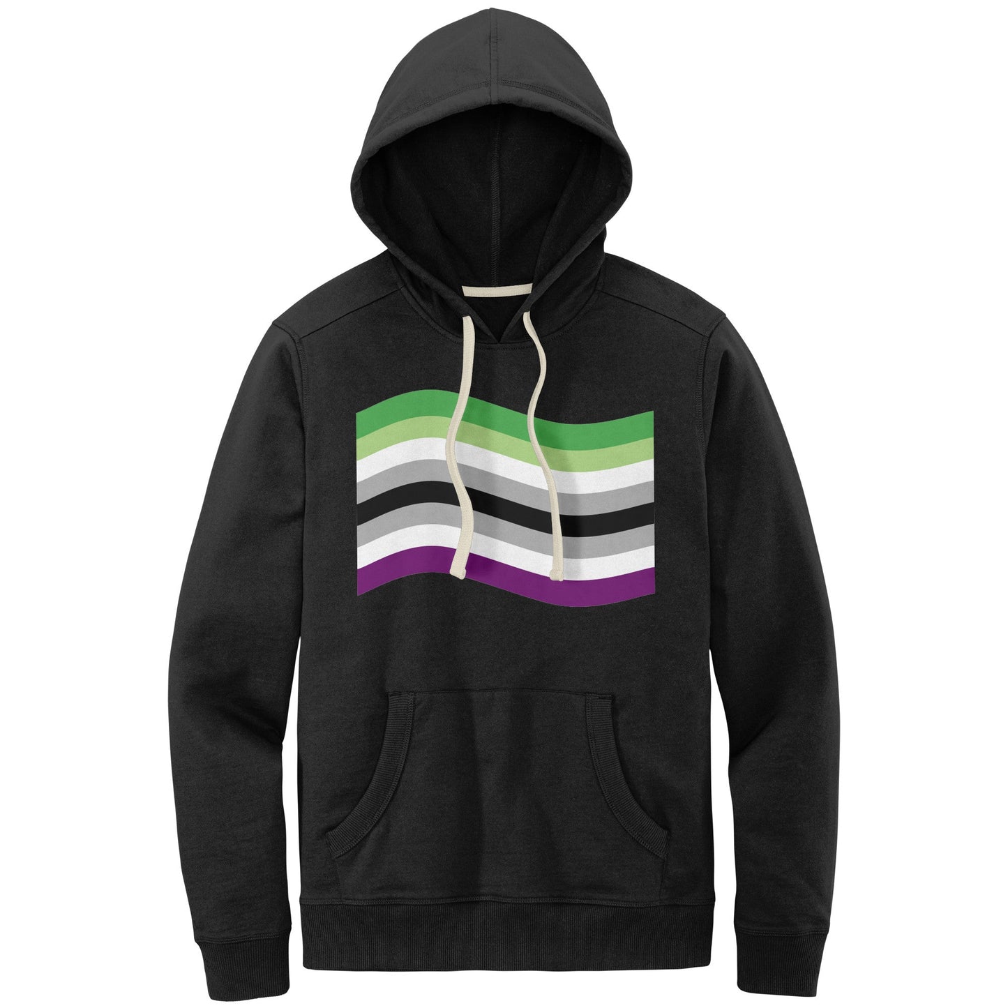 Aroace Pride Flag Relaxed Fit Re-Fleece Hoodie | Choose Your Flag Apparel ninjaferretart