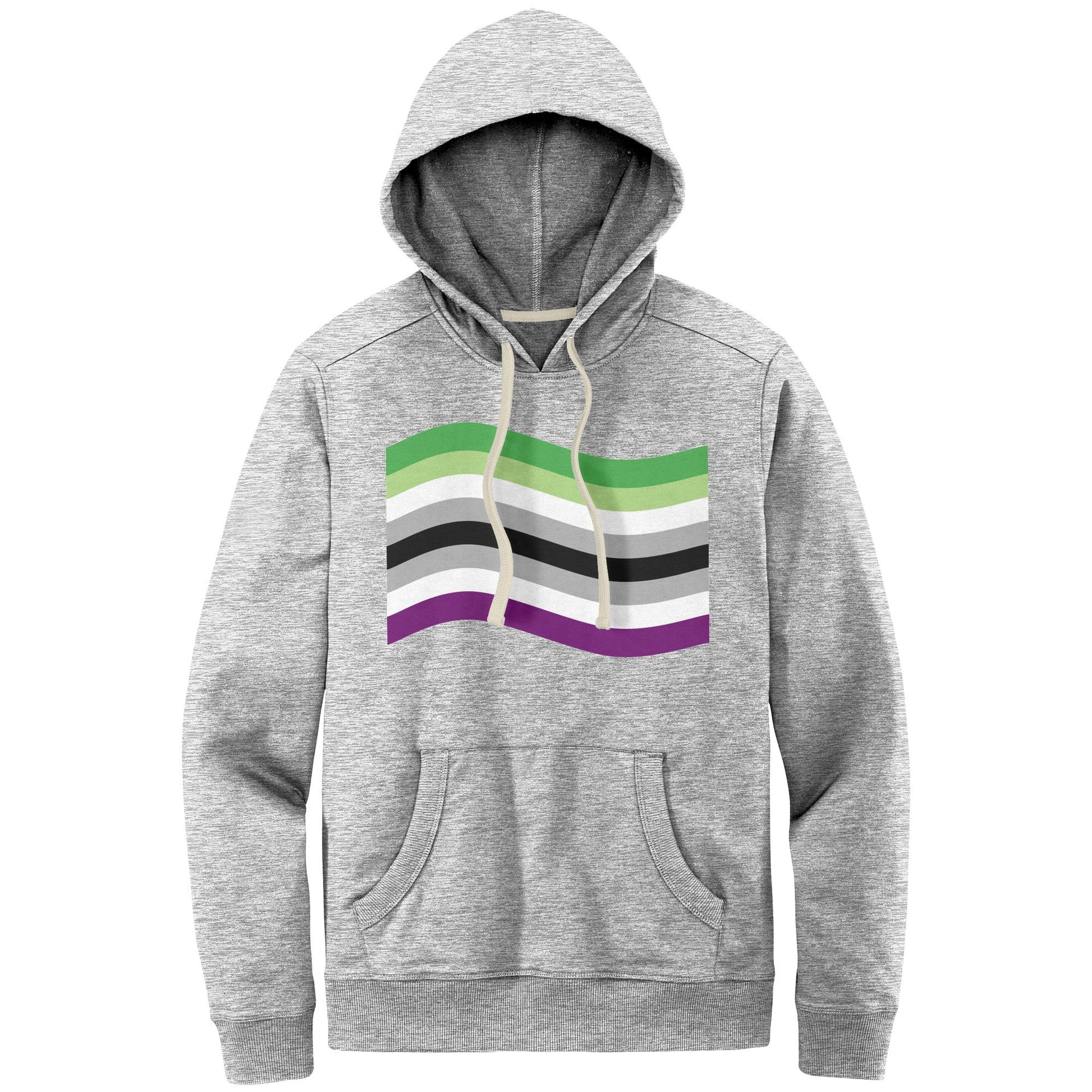 Aroace Pride Flag Relaxed Fit Re-Fleece Hoodie | Choose Your Flag Apparel ninjaferretart