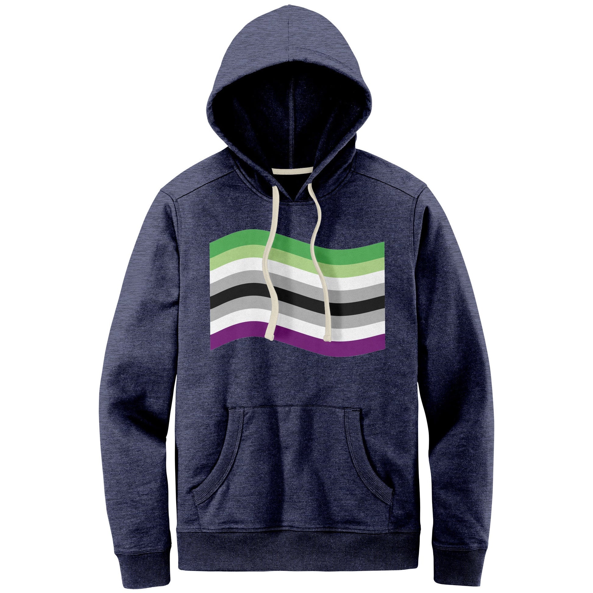 Aroace Pride Flag Relaxed Fit Re-Fleece Hoodie | Choose Your Flag Apparel ninjaferretart