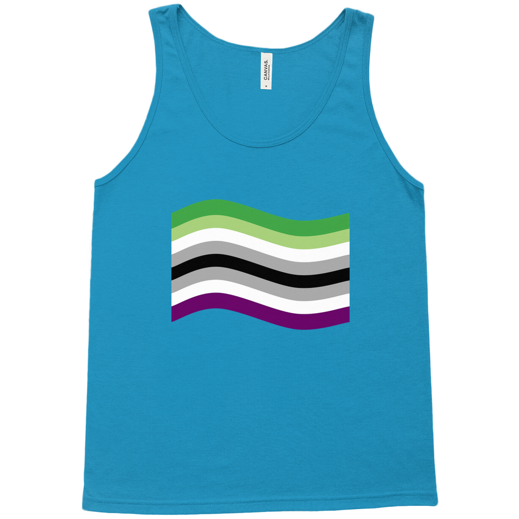 Aroace Pride Flag Relaxed Fit Tank Tops | Choose Your Flag | Bella + Canvas Apparel ninjaferretart