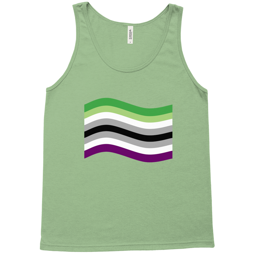 Aroace Pride Flag Relaxed Fit Tank Tops | Choose Your Flag | Bella + Canvas Apparel ninjaferretart