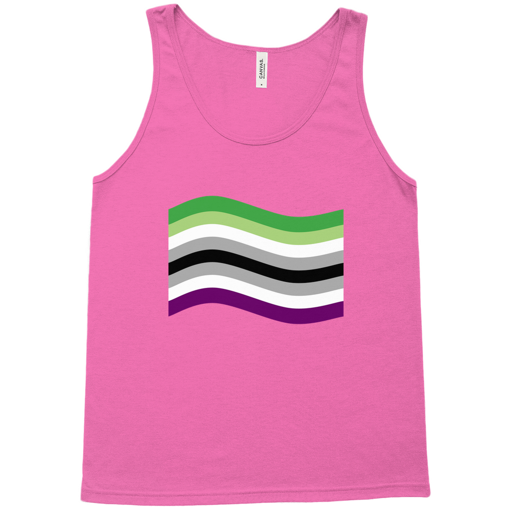 Aroace Pride Flag Relaxed Fit Tank Tops | Choose Your Flag | Bella + Canvas Apparel ninjaferretart