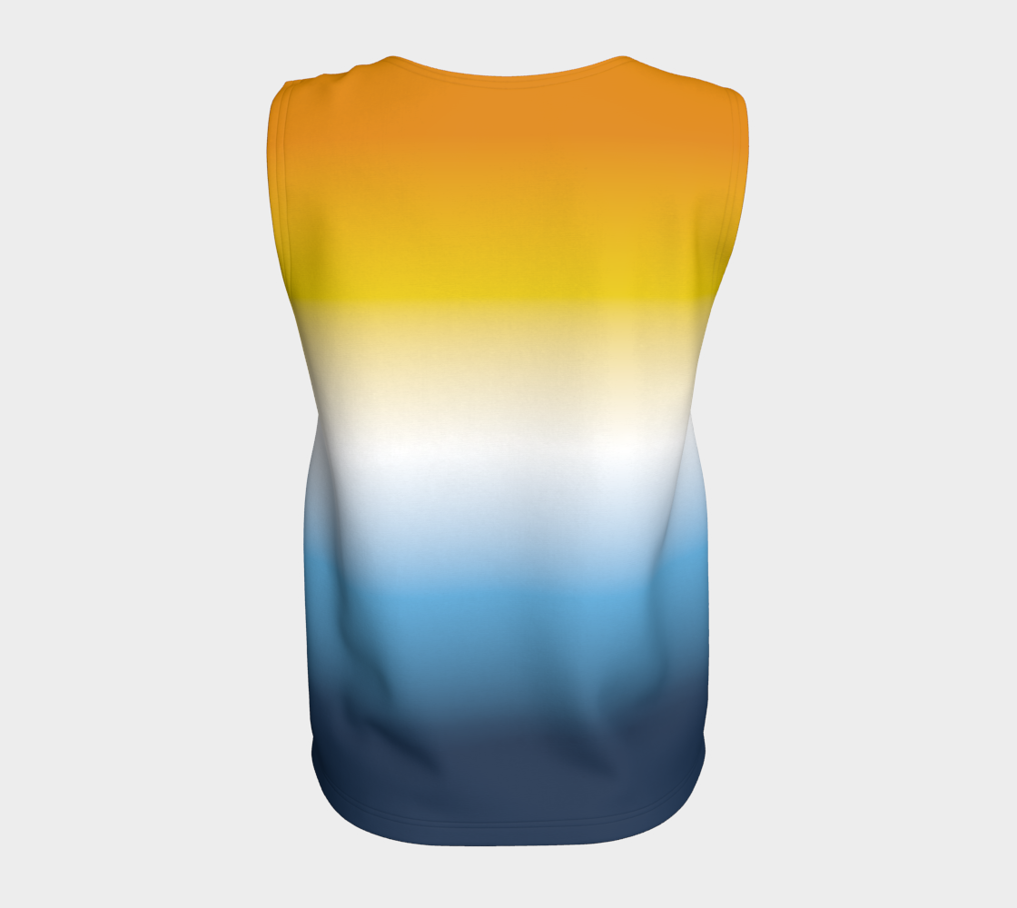 Aroace - V1 Gradient Loose Tank (Long) Loose Tank Top (Long) ninjaferretart