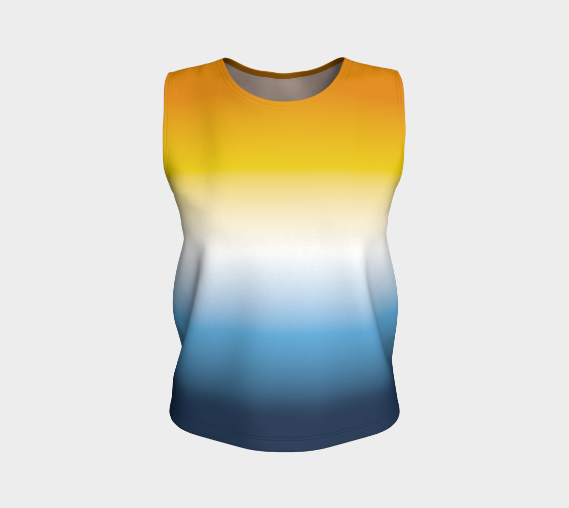 Aroace - V1 Gradient Loose Tank (Long) Loose Tank Top (Long) ninjaferretart