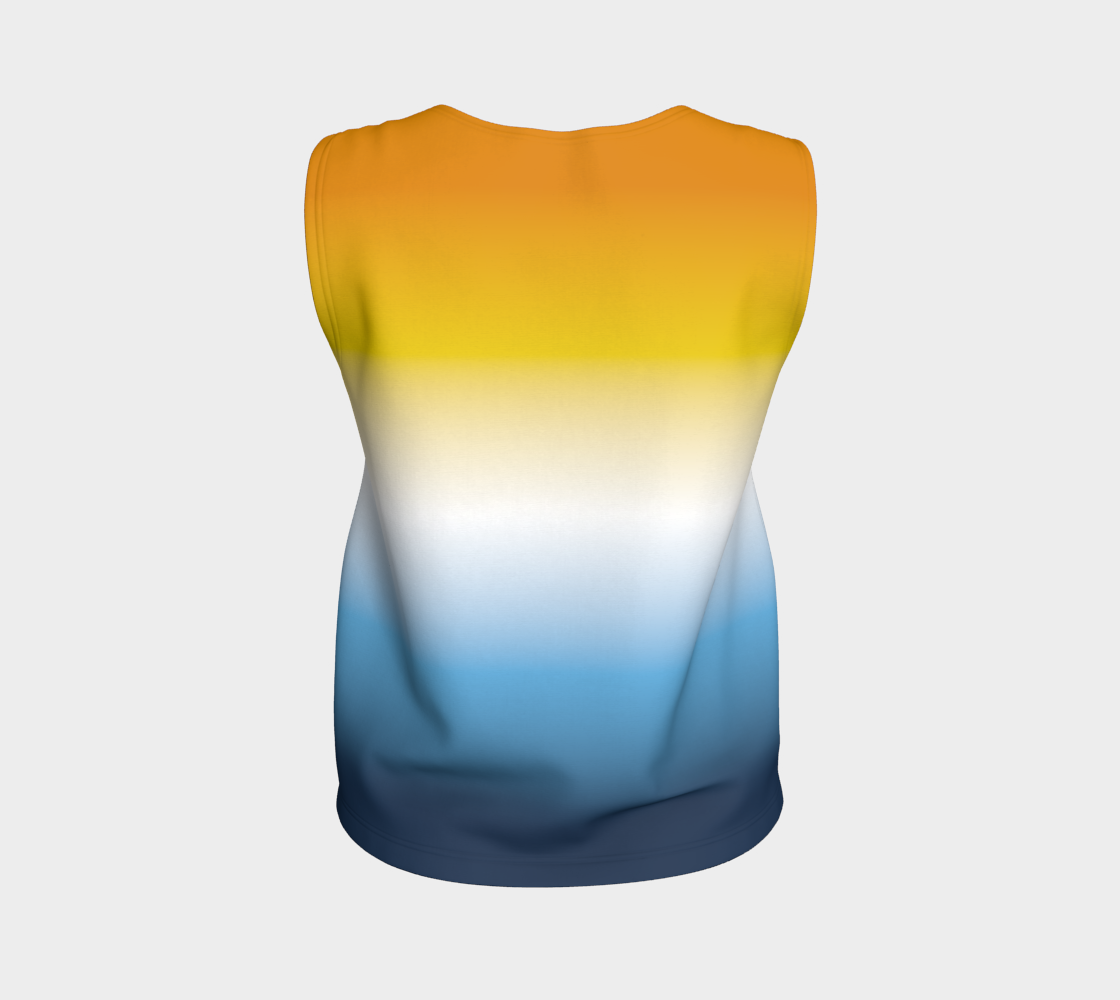 Aroace - V1 Gradient Loose Tank (Long) Loose Tank Top (Long) ninjaferretart