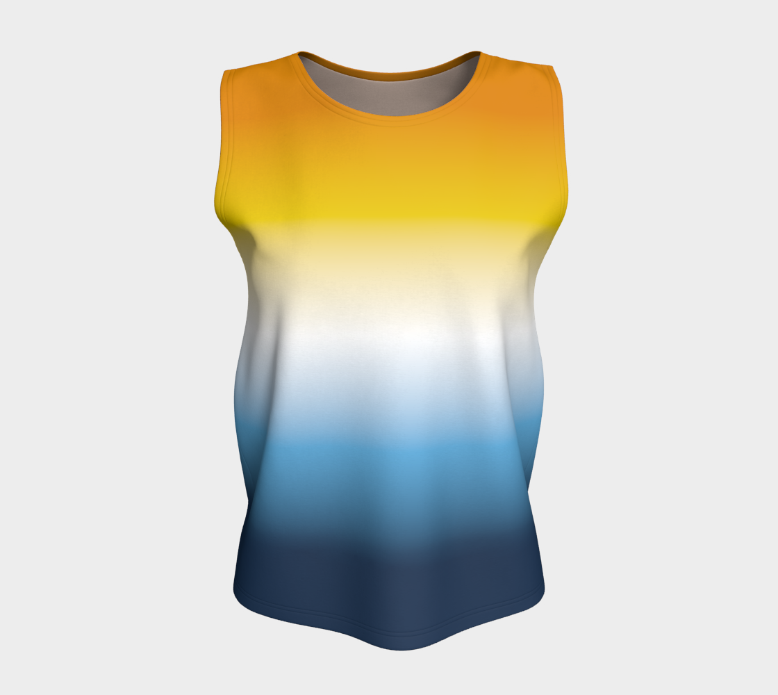 Aroace - V1 Gradient Loose Tank (Long) Loose Tank Top (Long) ninjaferretart