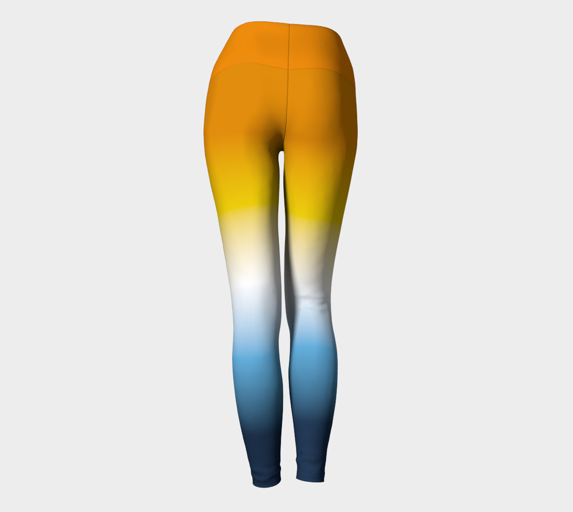 Aroace - V1 Gradient Yoga Leggings Yoga Leggings ninjaferretart