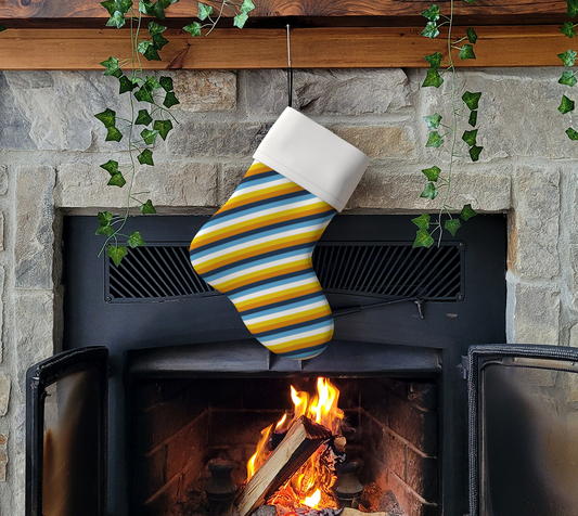 Aroace - V1 Striped Holiday Stocking Holiday Stocking ninjaferretart