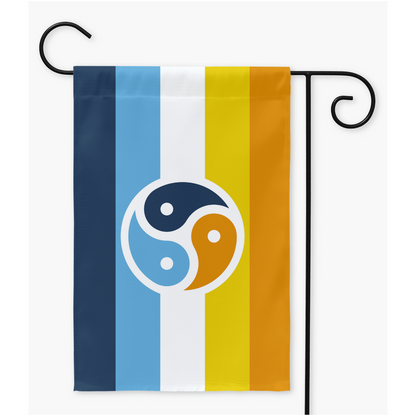 Aroace V1 Triskele Yard & Garden Flags | Single Or Double-Sided | 2 Sizes | Aro Ace & Kink Yard Flag ninjaferretart