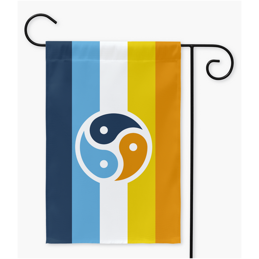 Aroace V1 Triskele Yard & Garden Flags | Single Or Double-Sided | 2 Sizes | Aro Ace & Kink Yard Flag ninjaferretart