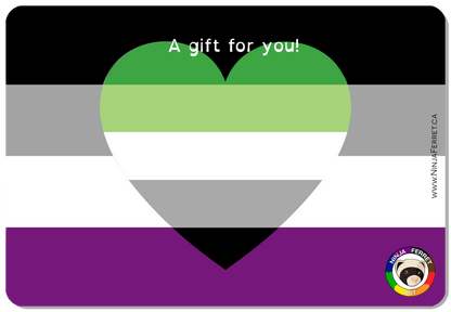 Ninja Ferret Gift Card - Aromantic & Asexual Spectrum