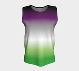 Aroace - V6 Gradient Loose Tank (Long) Loose Tank Top (Long) ninjaferretart