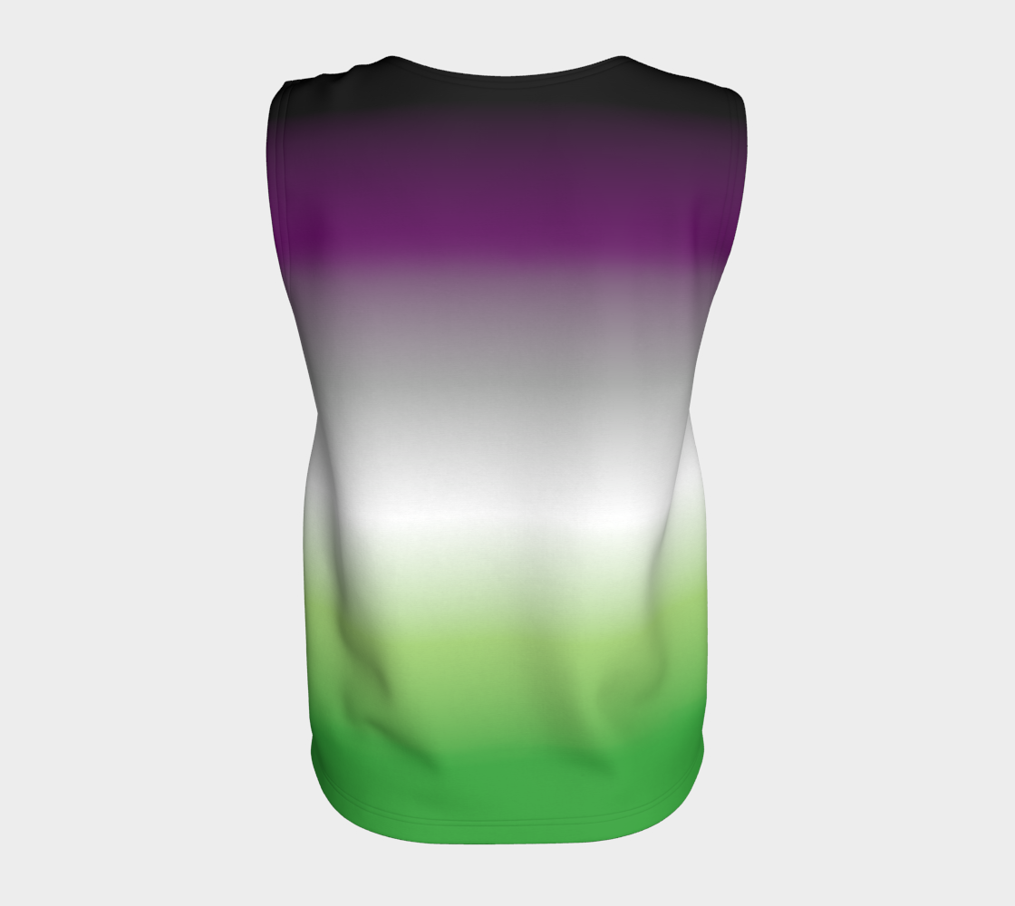 Aroace - V6 Gradient Loose Tank (Long) Loose Tank Top (Long) ninjaferretart