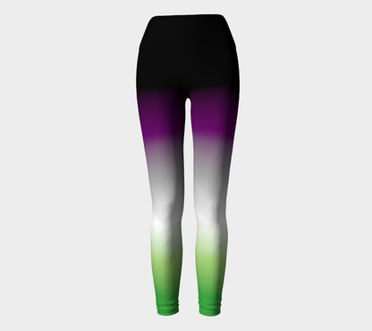 Aroace - V6 Gradient Yoga Leggings Yoga Leggings ninjaferretart