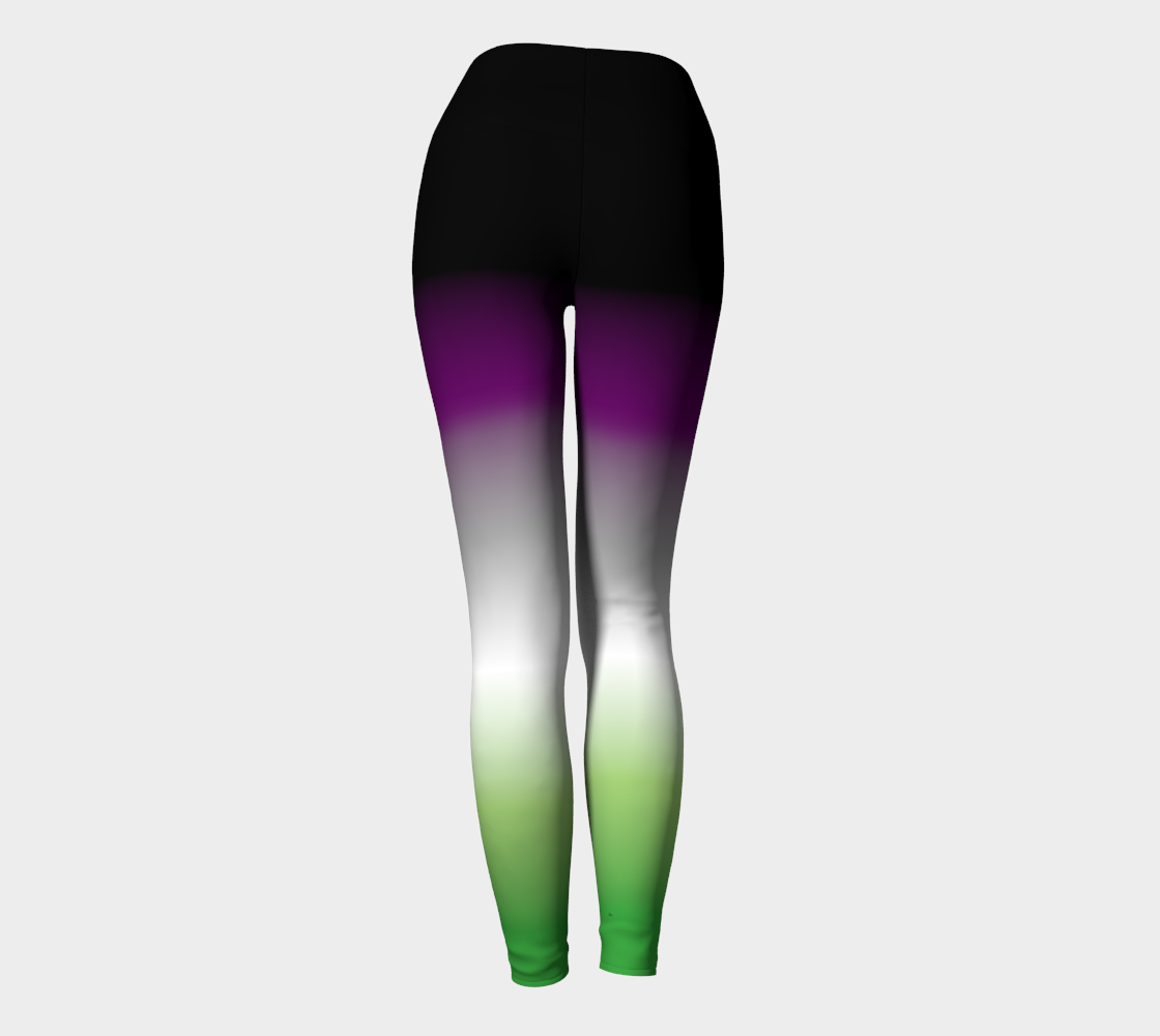 Aroace - V6 Gradient Yoga Leggings Yoga Leggings ninjaferretart