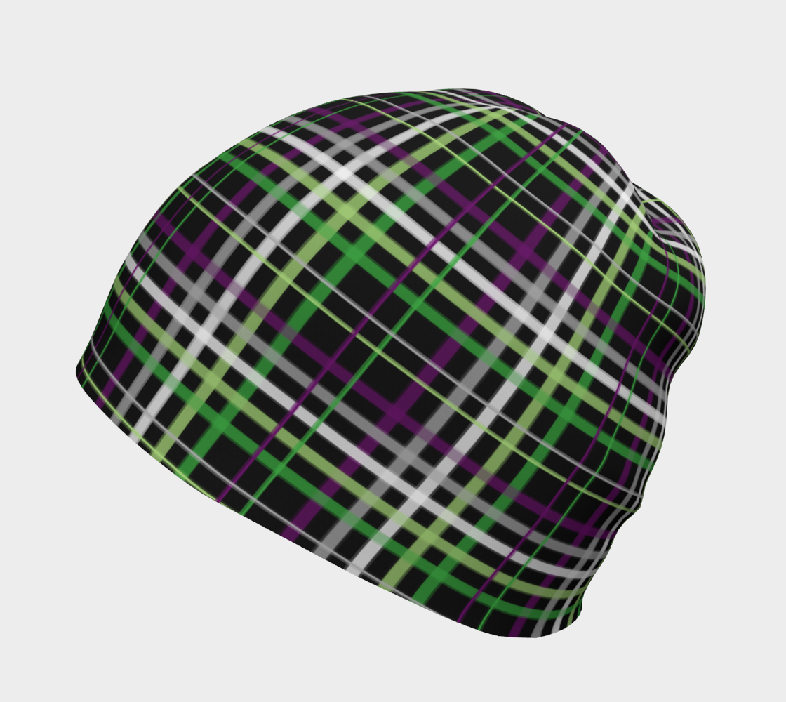 Aroace - V6 Plaid Beanie Beanie ninjaferretart