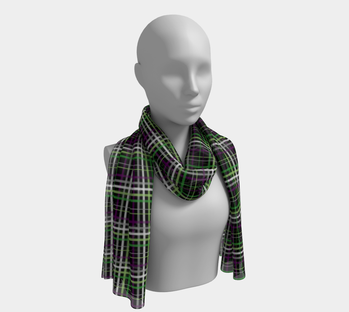 Aroace - V6 Plaid Long Scarf Long Scarf ninjaferretart