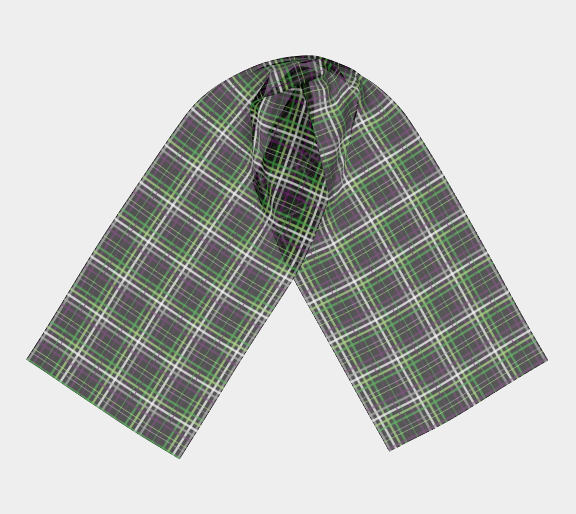 Aroace - V6 Plaid Long Scarf Long Scarf ninjaferretart