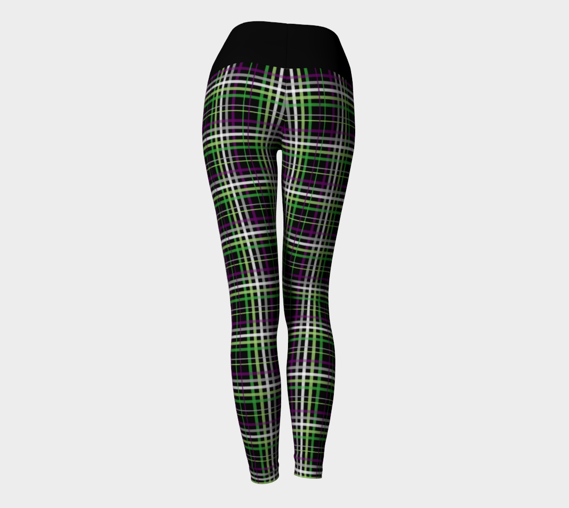 Aroace - V6 Plaid Yoga Leggings Yoga Leggings ninjaferretart