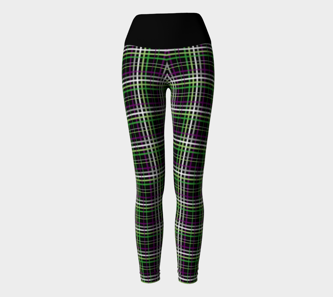 Aroace - V6 Plaid Yoga Leggings Yoga Leggings ninjaferretart