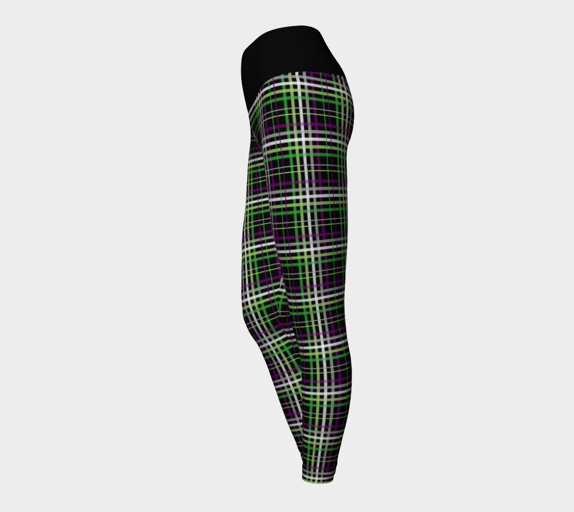 Aroace - V6 Plaid Yoga Leggings Yoga Leggings ninjaferretart