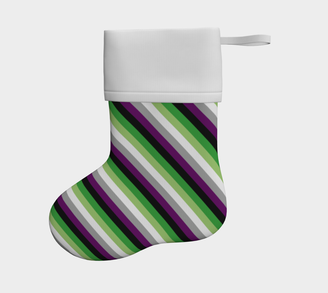 Aroace - V6  Striped Holiday Stocking Holiday Stocking ninjaferretart