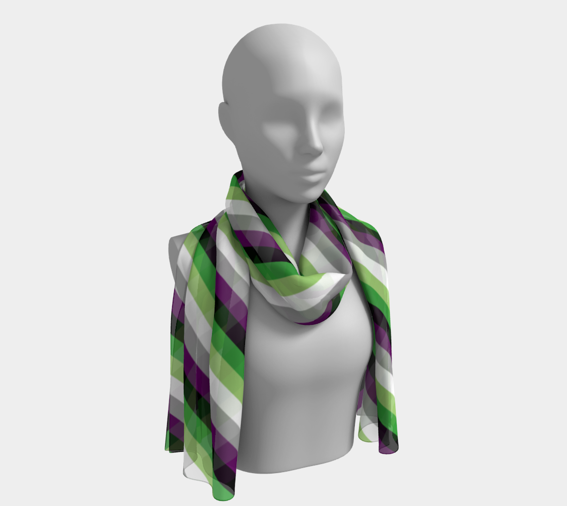 Aroace - V6 Striped Long Scarf Long Scarf ninjaferretart