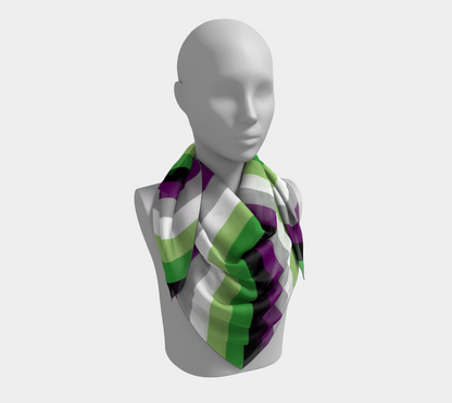 Aroace - V6 Striped  Square Scarf Square Scarf ninjaferretart