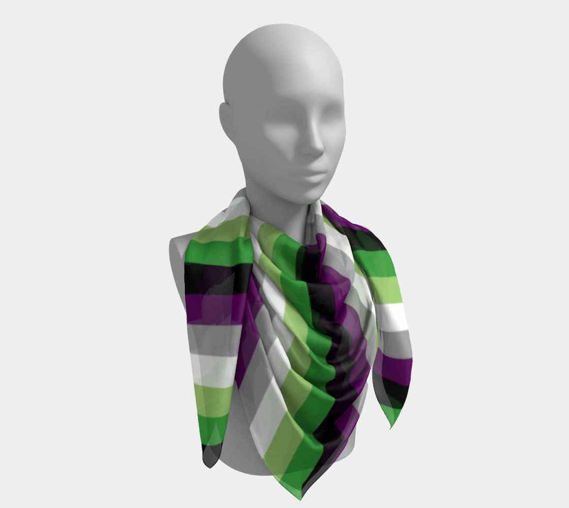 Aroace - V6 Striped  Square Scarf Square Scarf ninjaferretart