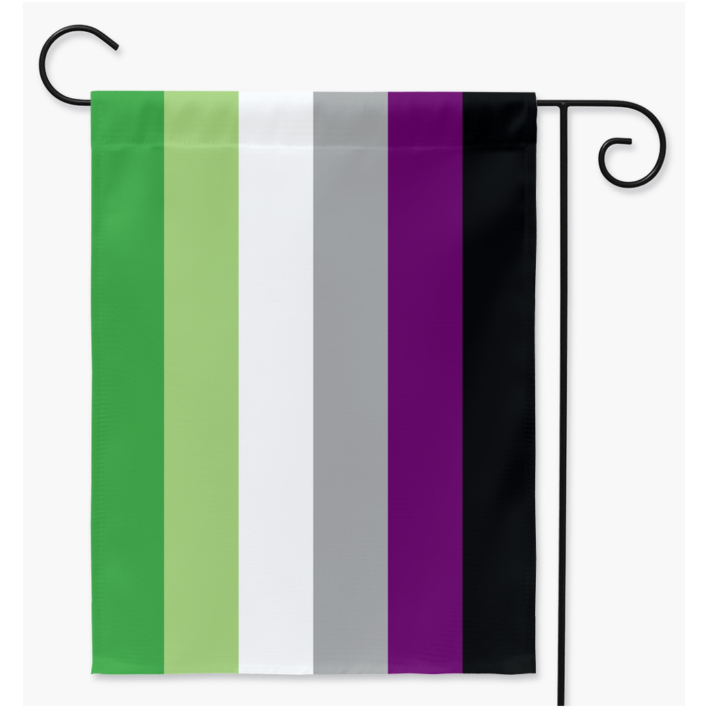 Aroace - V6 Yard and Garden Flag | Single Or Double-Sided | 2 Sizes | Aro Ace Spectrum Yard Flag ninjaferretart