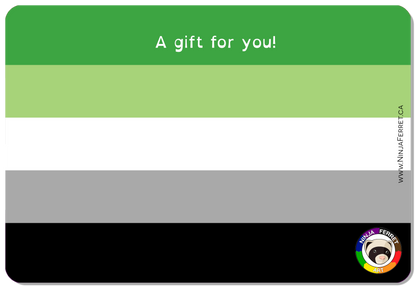 Ninja Ferret Gift Card - Aromantic & Asexual Spectrum