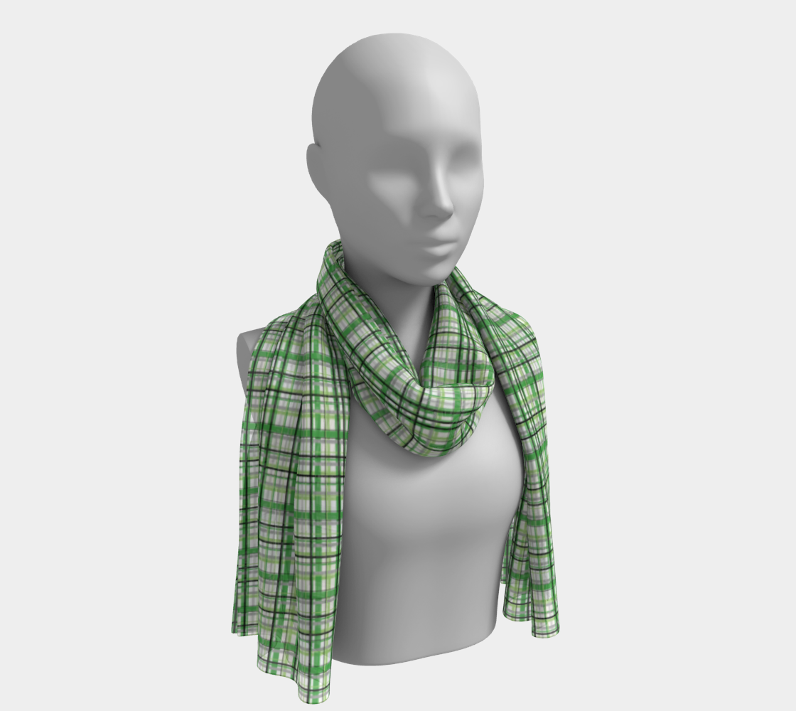 Aromantic Madras Plaid Long Scarf Long Scarf ninjaferretart