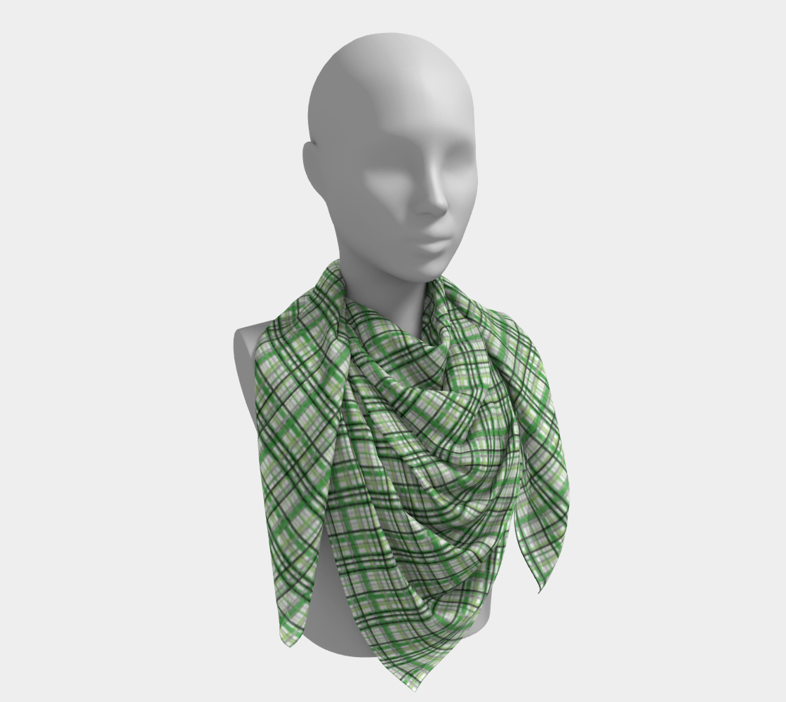 Aromantic Madras Plaid  Square Scarf Square Scarf ninjaferretart