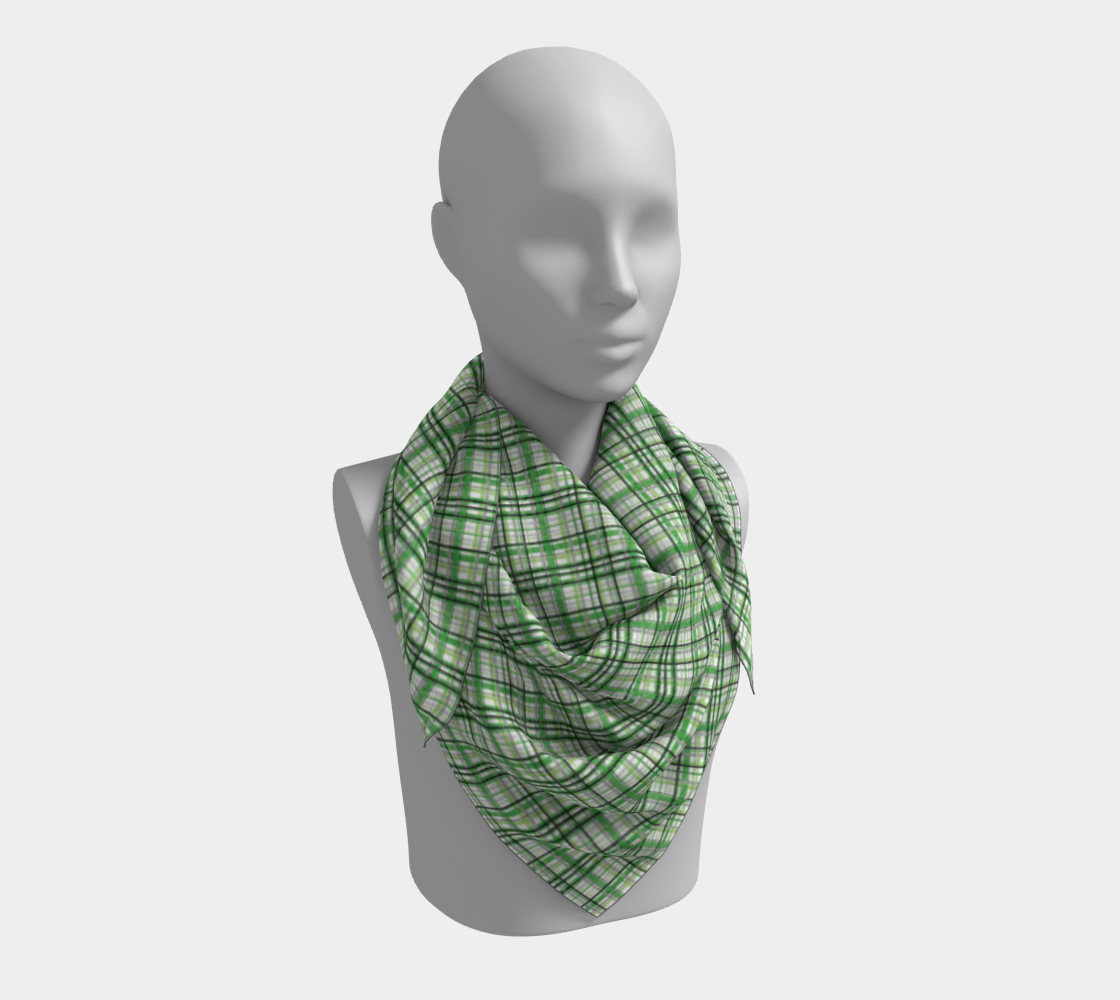 Aromantic Madras Plaid  Square Scarf Square Scarf ninjaferretart