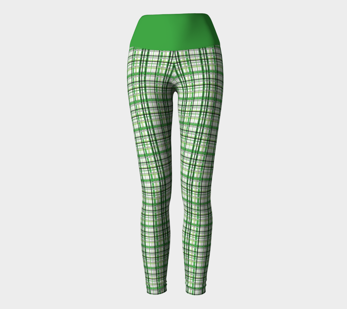 Aromantic Madras Plaid Yoga Leggings Yoga Leggings ninjaferretart