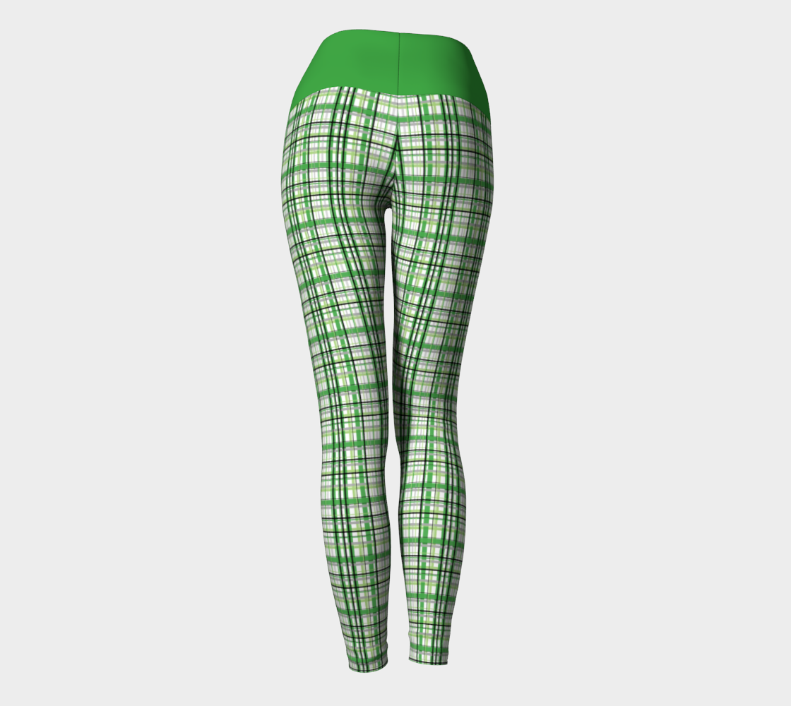 Aromantic Madras Plaid Yoga Leggings Yoga Leggings ninjaferretart