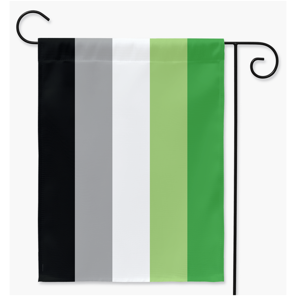 Aromantic Pride Yard And Garden Flags | Single Or Double-Sided | 2 Sizes | Aro Ace Spectrum Yard Flag ninjaferretart