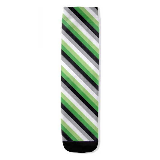 Aromantic Striped All-Over Print Socks Apparel ninjaferretart