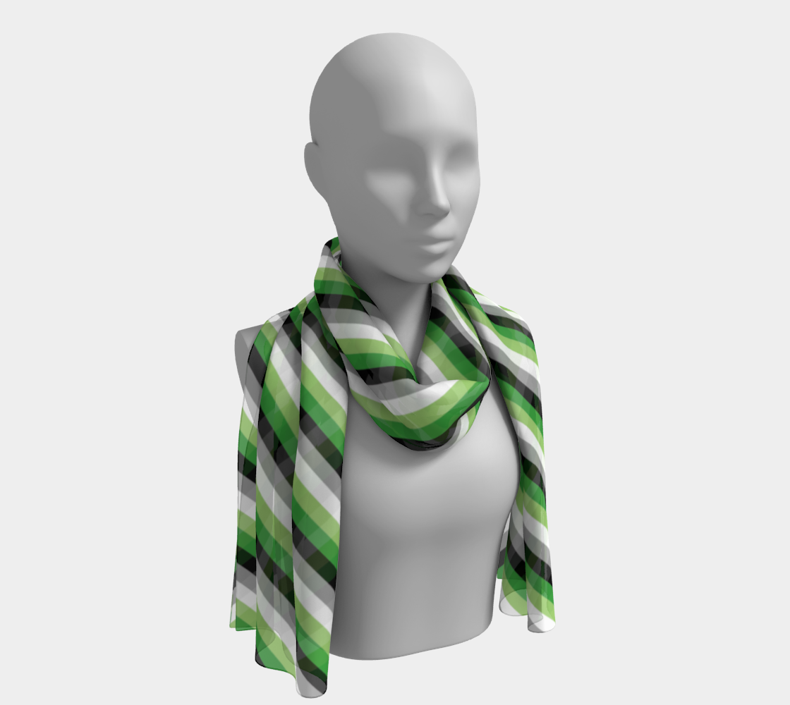 Aromantic Striped Long Scarf Long Scarf ninjaferretart