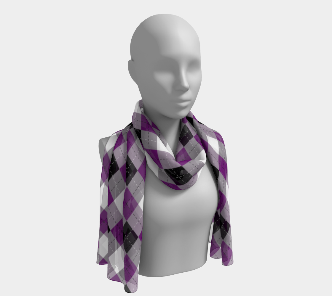 Asexual Argyle Long Scarf Long Scarf ninjaferretart