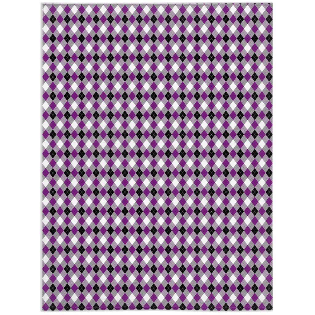 Asexual Argyle Pride Minky Blankets Blanket ninjaferretart